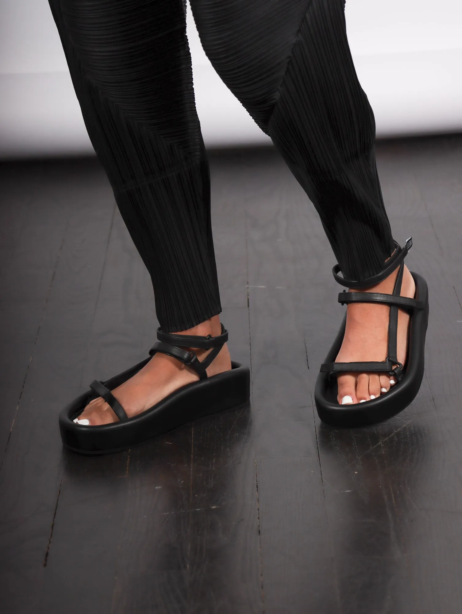 Sandal in Black by MM6 Maison Margiela