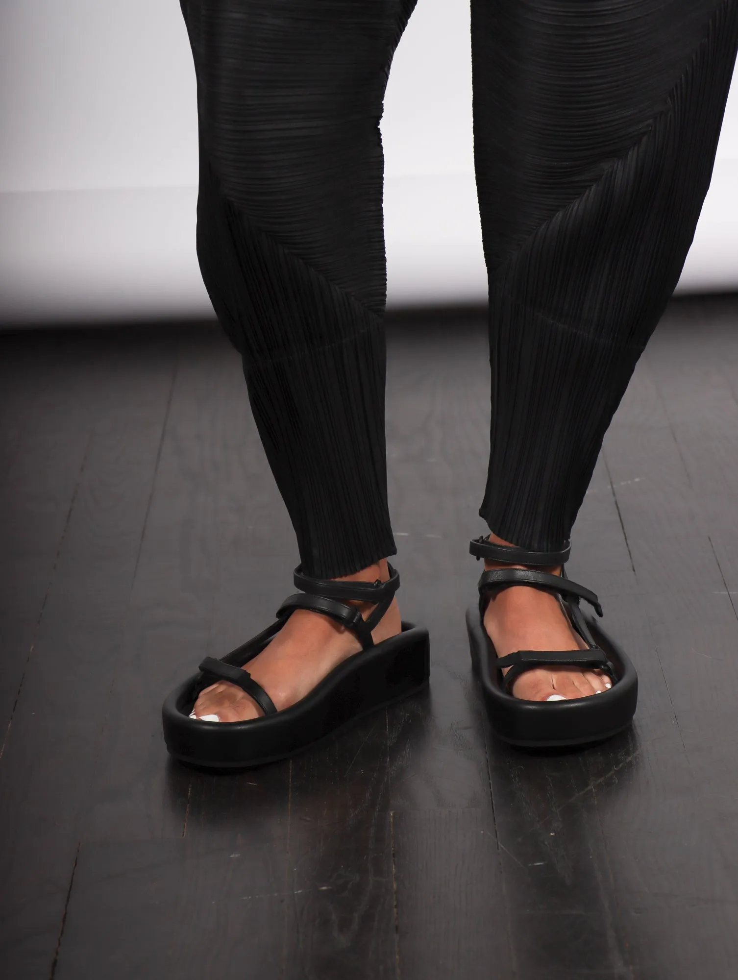 Sandal in Black by MM6 Maison Margiela