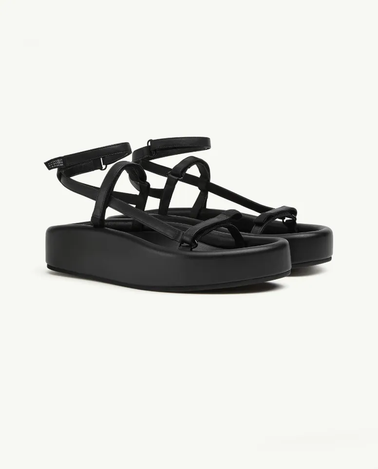 Sandal in Black by MM6 Maison Margiela