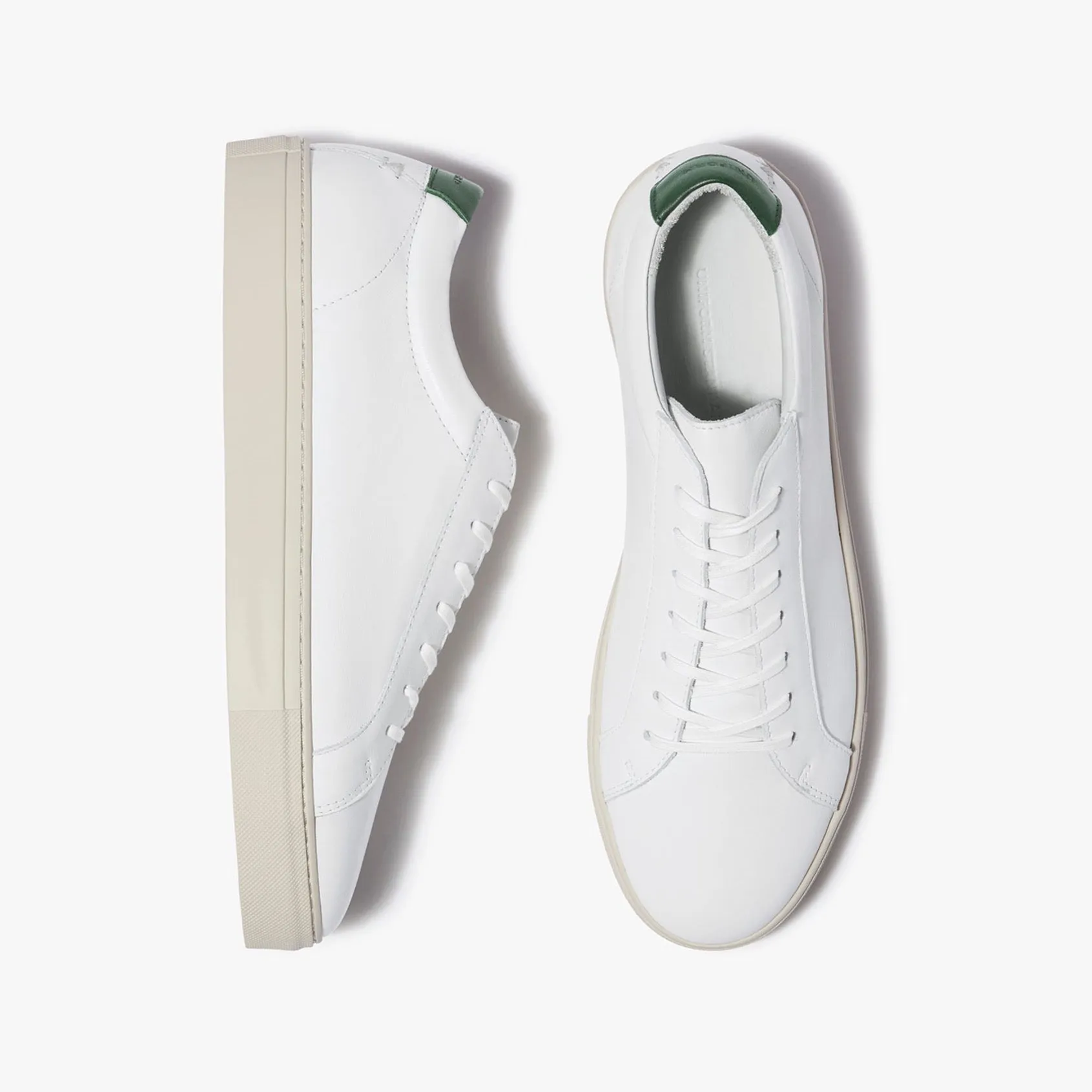 Series 1 White Vintage Green Leather Mens