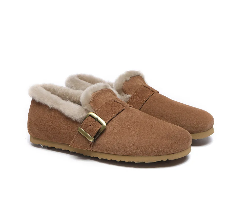 Shearling Lined Suede Loafer Women Mona