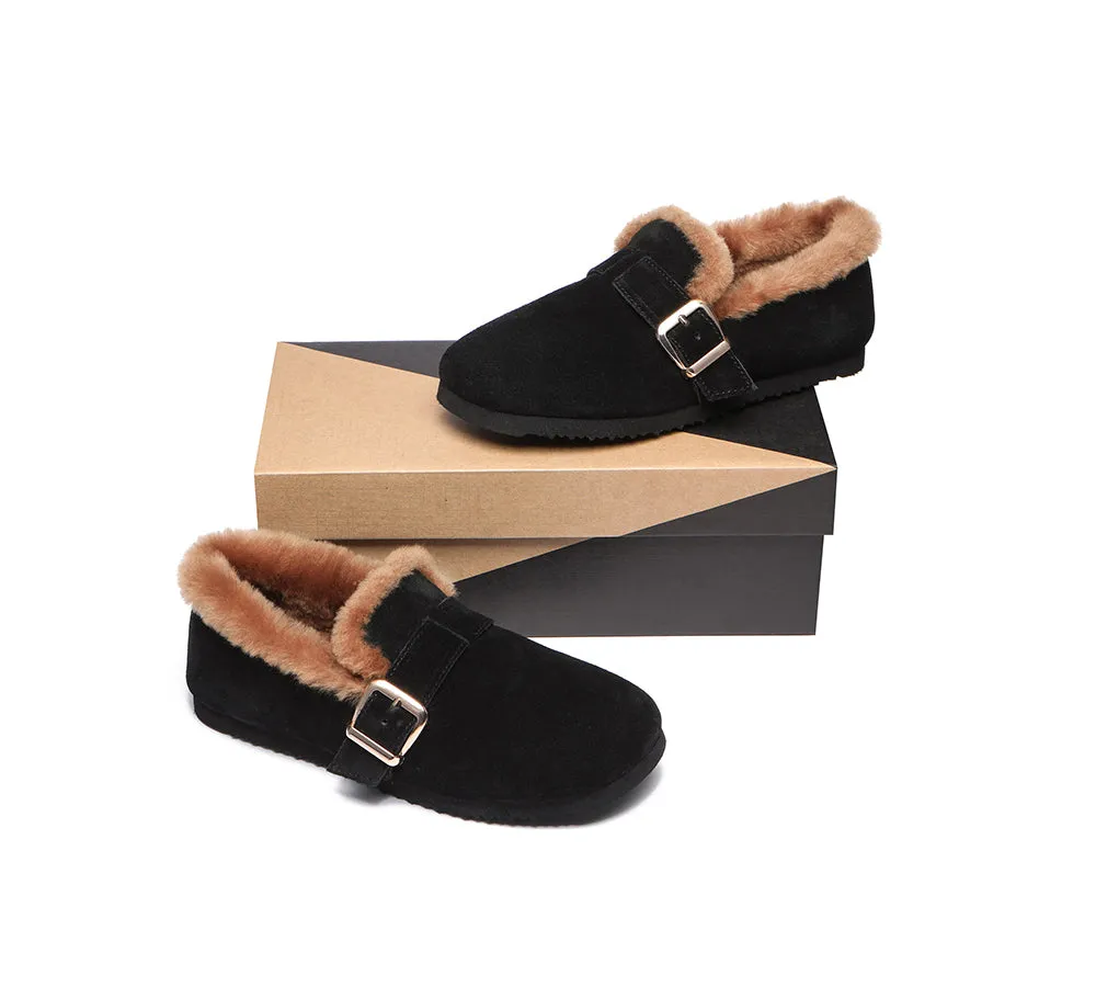 Shearling Lined Suede Loafer Women Mona