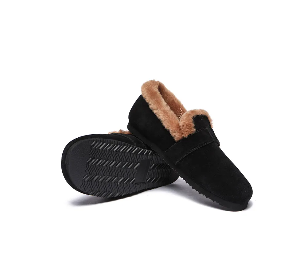 Shearling Lined Suede Loafer Women Mona