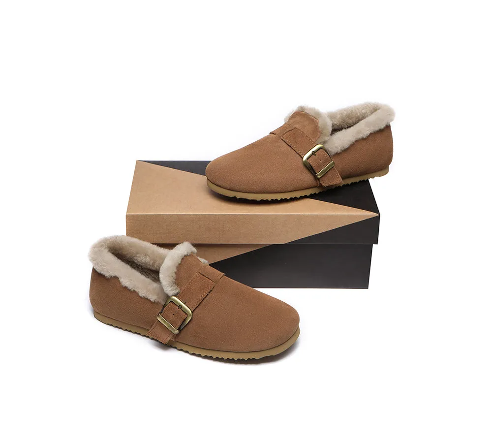 Shearling Lined Suede Loafer Women Mona
