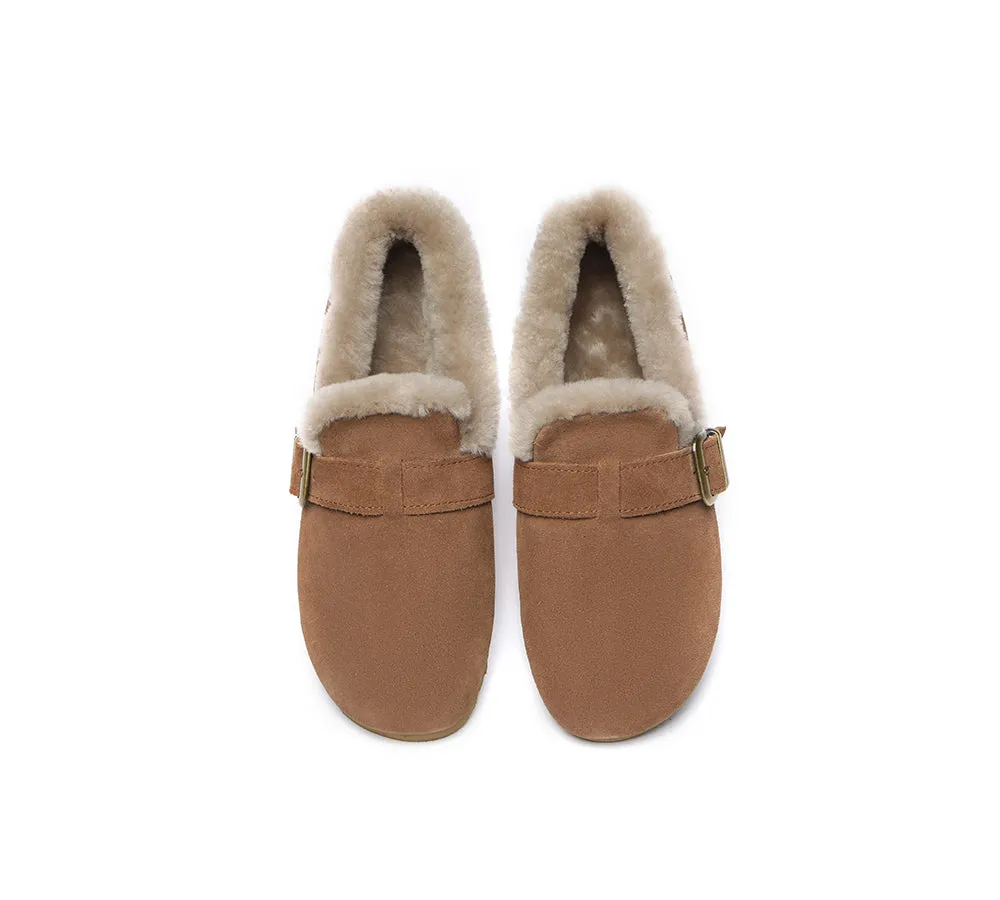 Shearling Lined Suede Loafer Women Mona