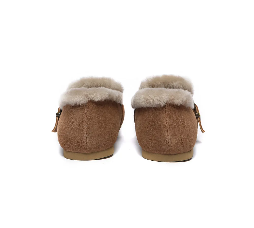 Shearling Lined Suede Loafer Women Mona