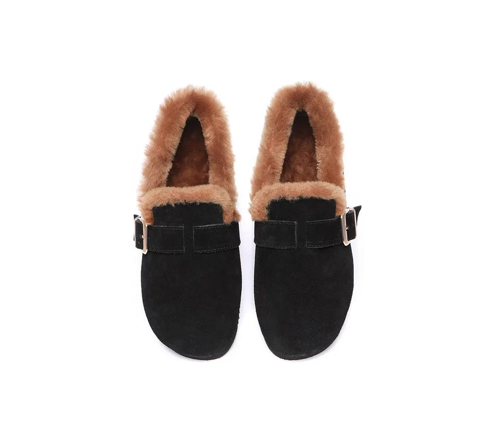Shearling Lined Suede Loafer Women Mona