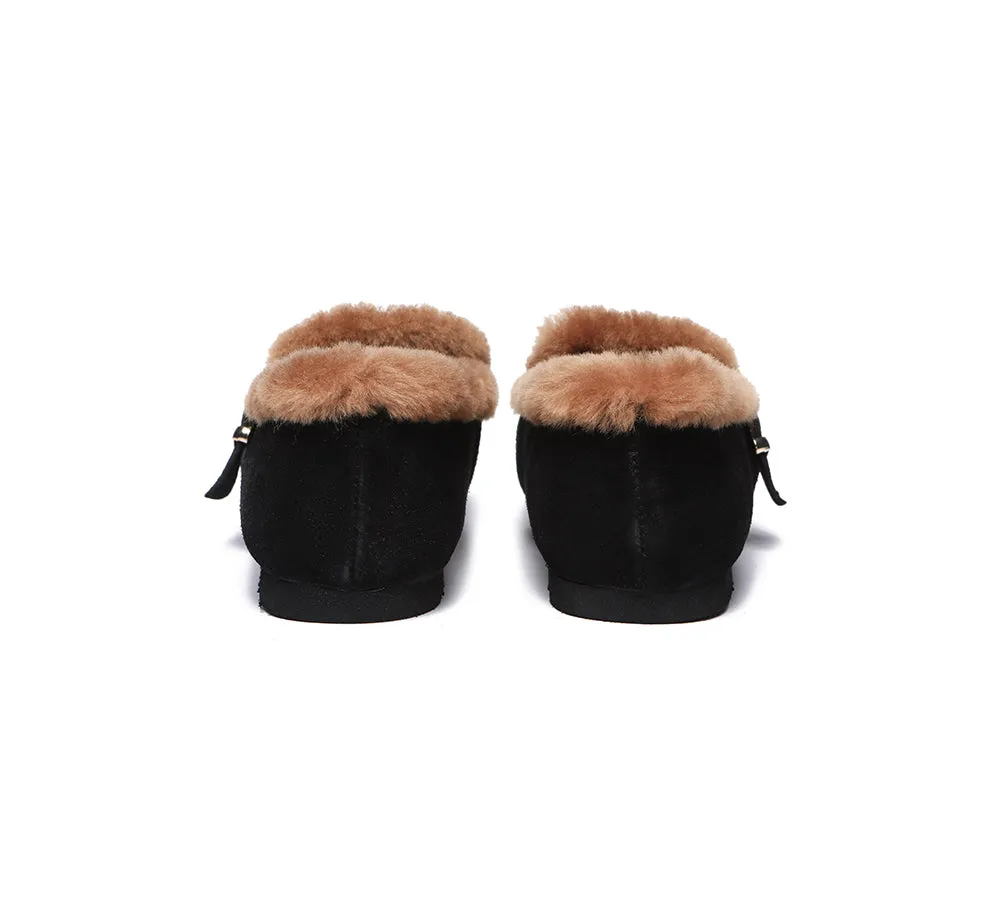 Shearling Lined Suede Loafer Women Mona