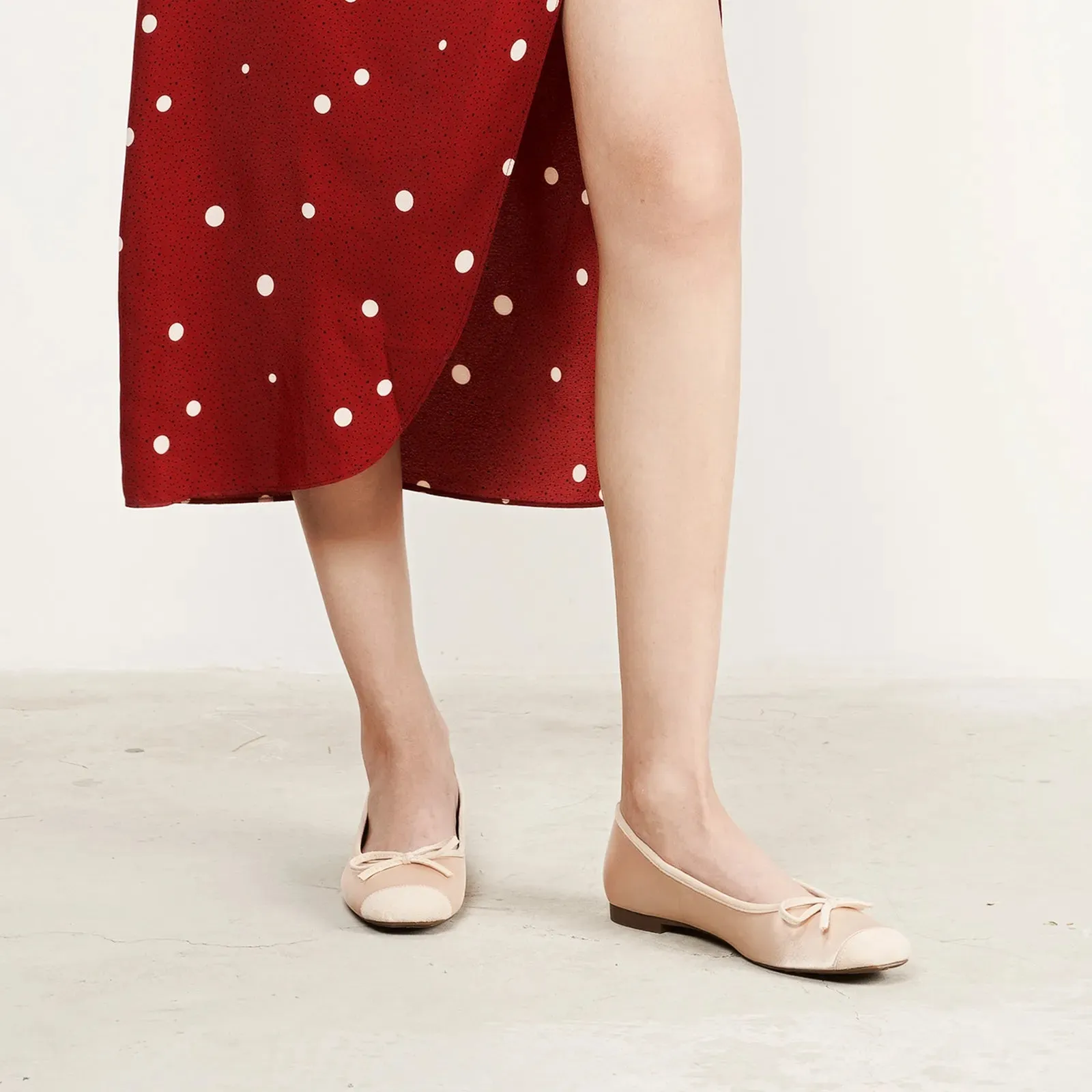 Silky Bowknot Ballet Flats