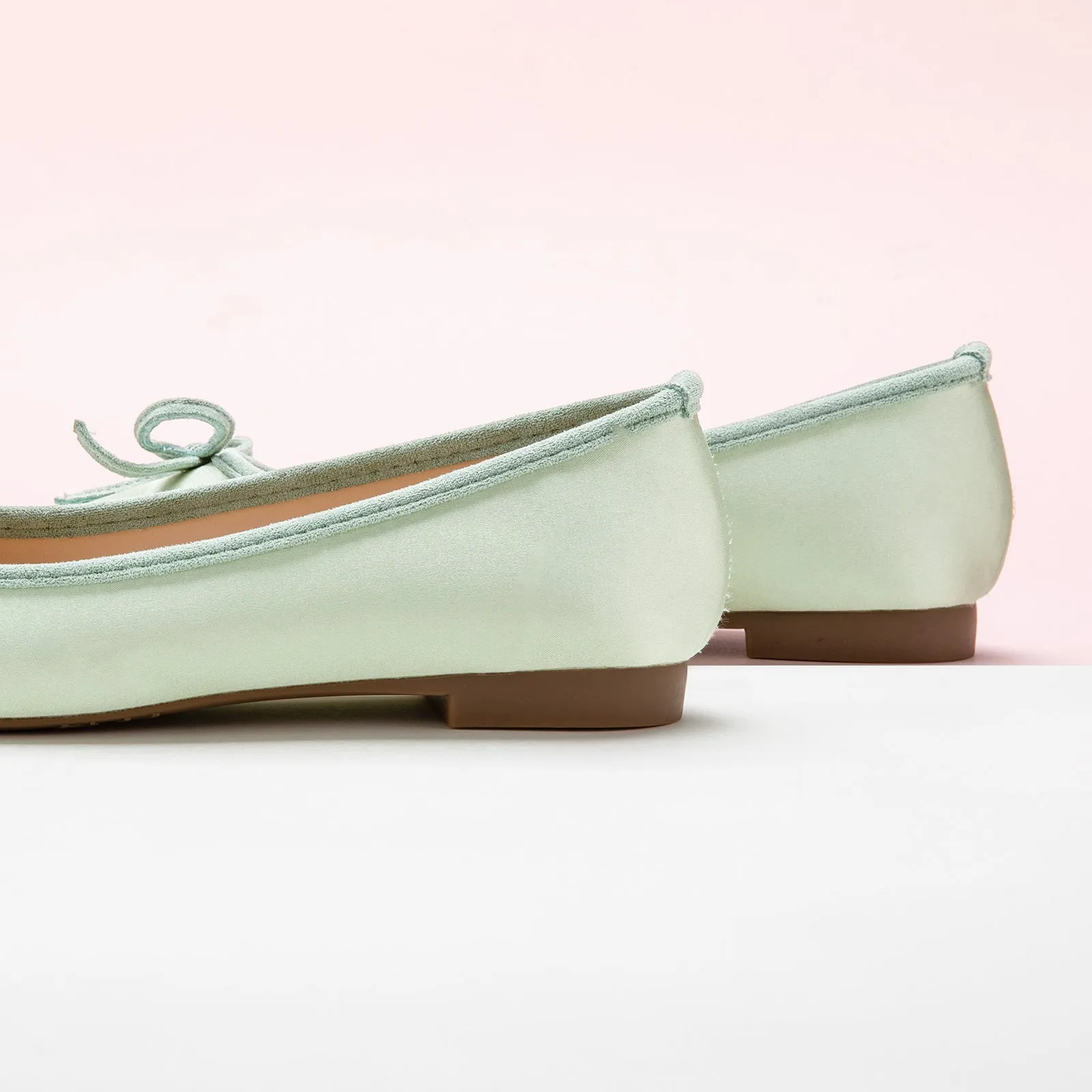 Silky Bowknot Ballet Flats
