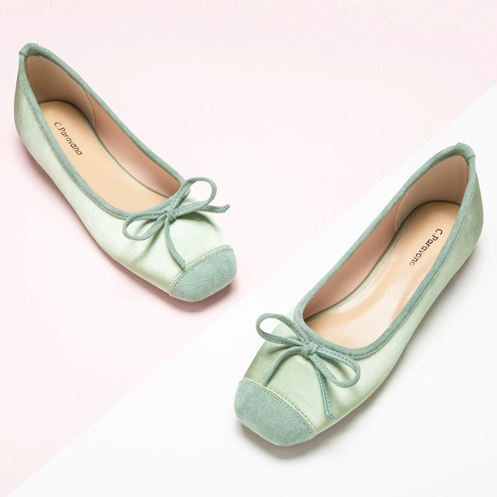 Silky Bowknot Ballet Flats