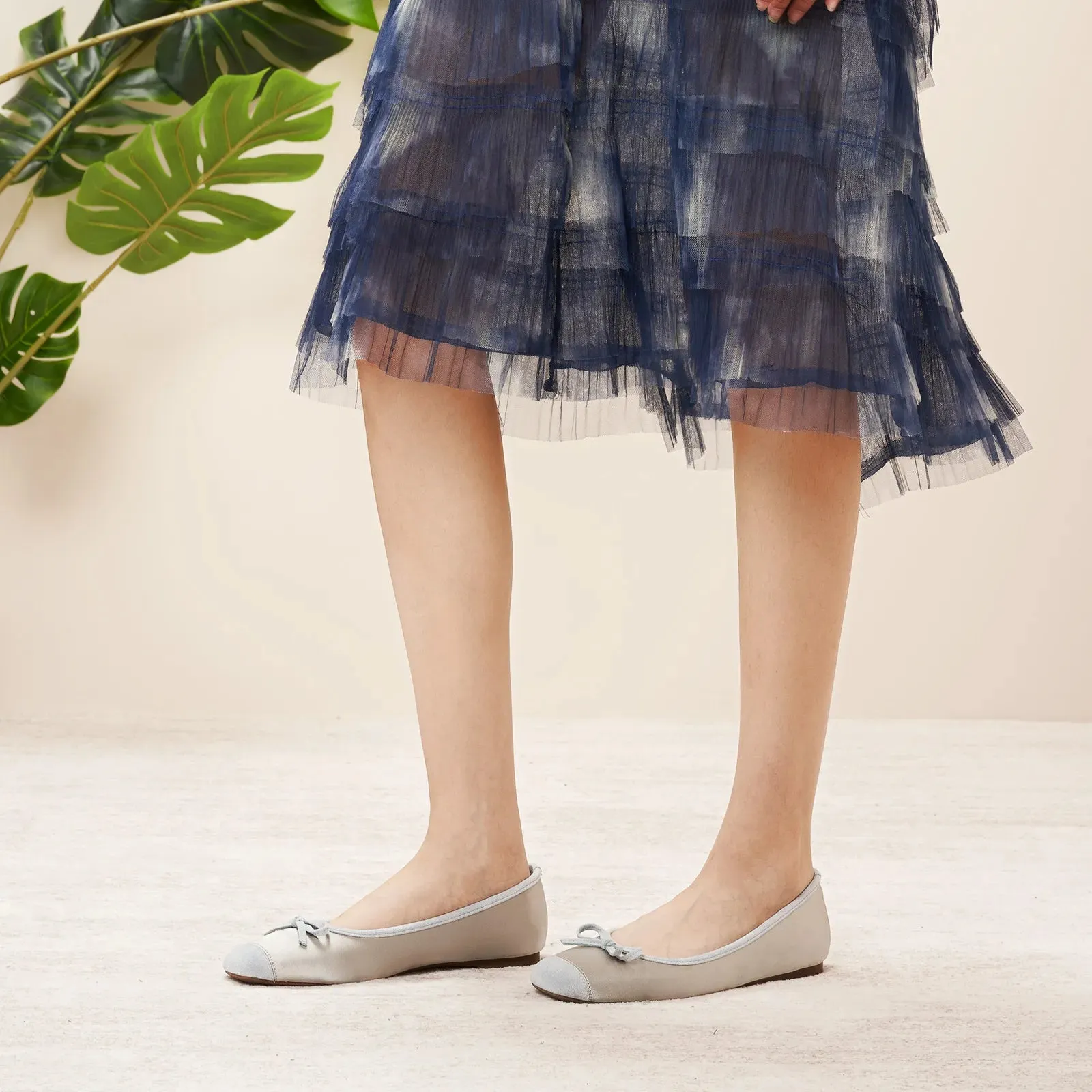 Silky Bowknot Ballet Flats
