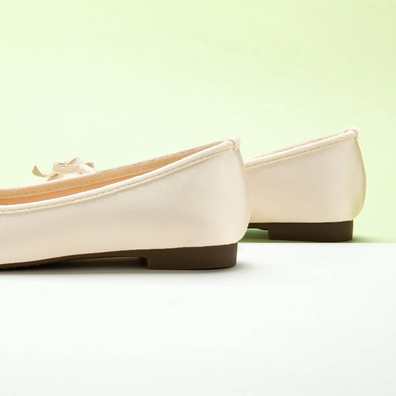 Silky Bowknot Ballet Flats