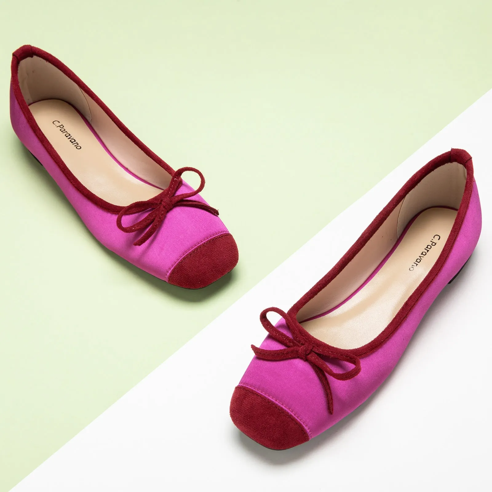 Silky Bowknot Ballet Flats