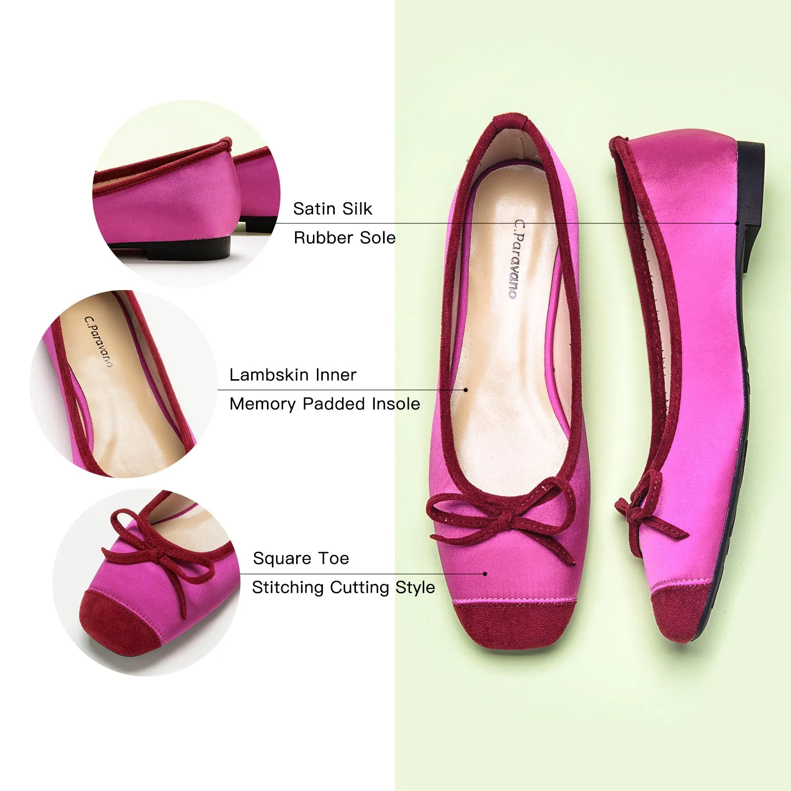 Silky Bowknot Ballet Flats
