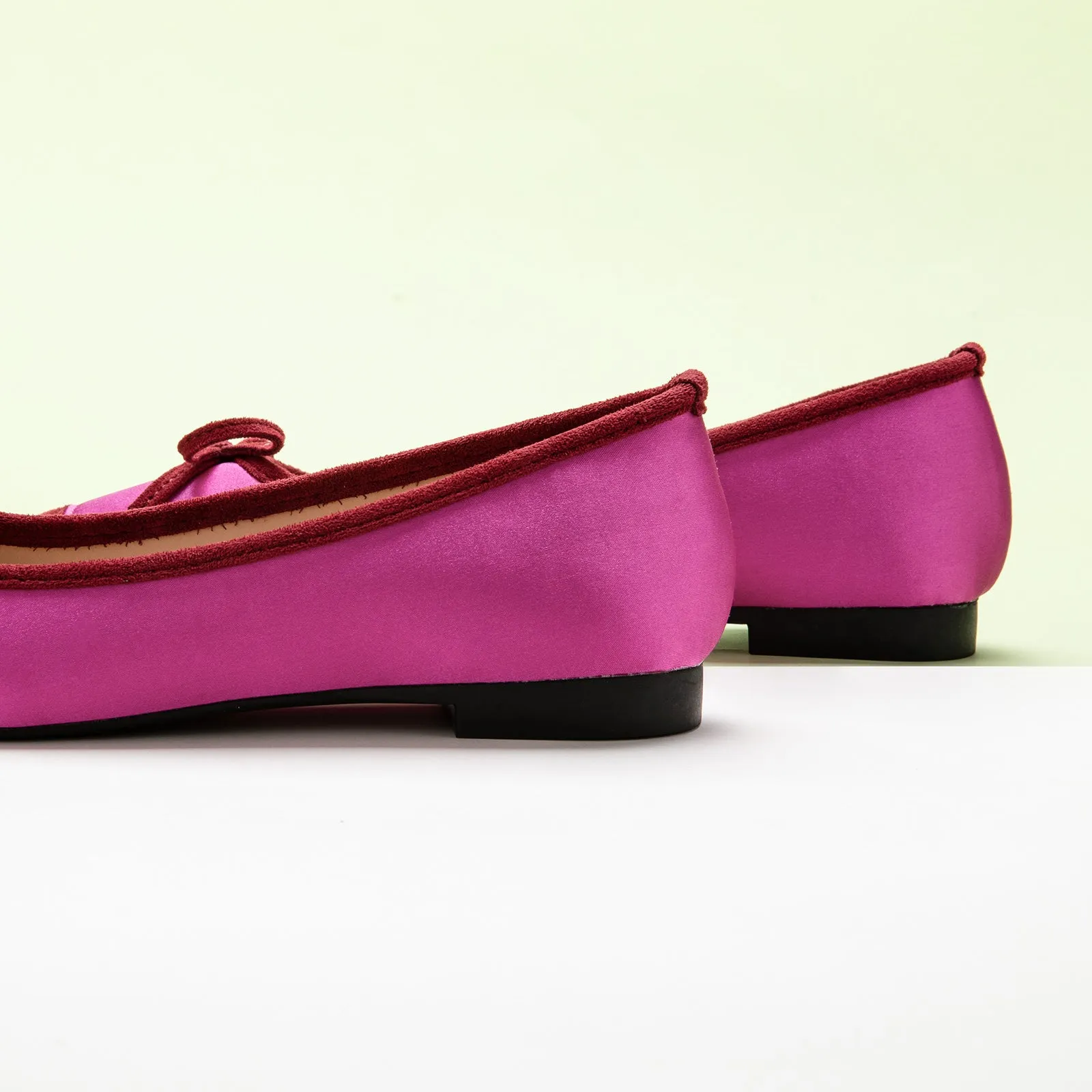 Silky Bowknot Ballet Flats