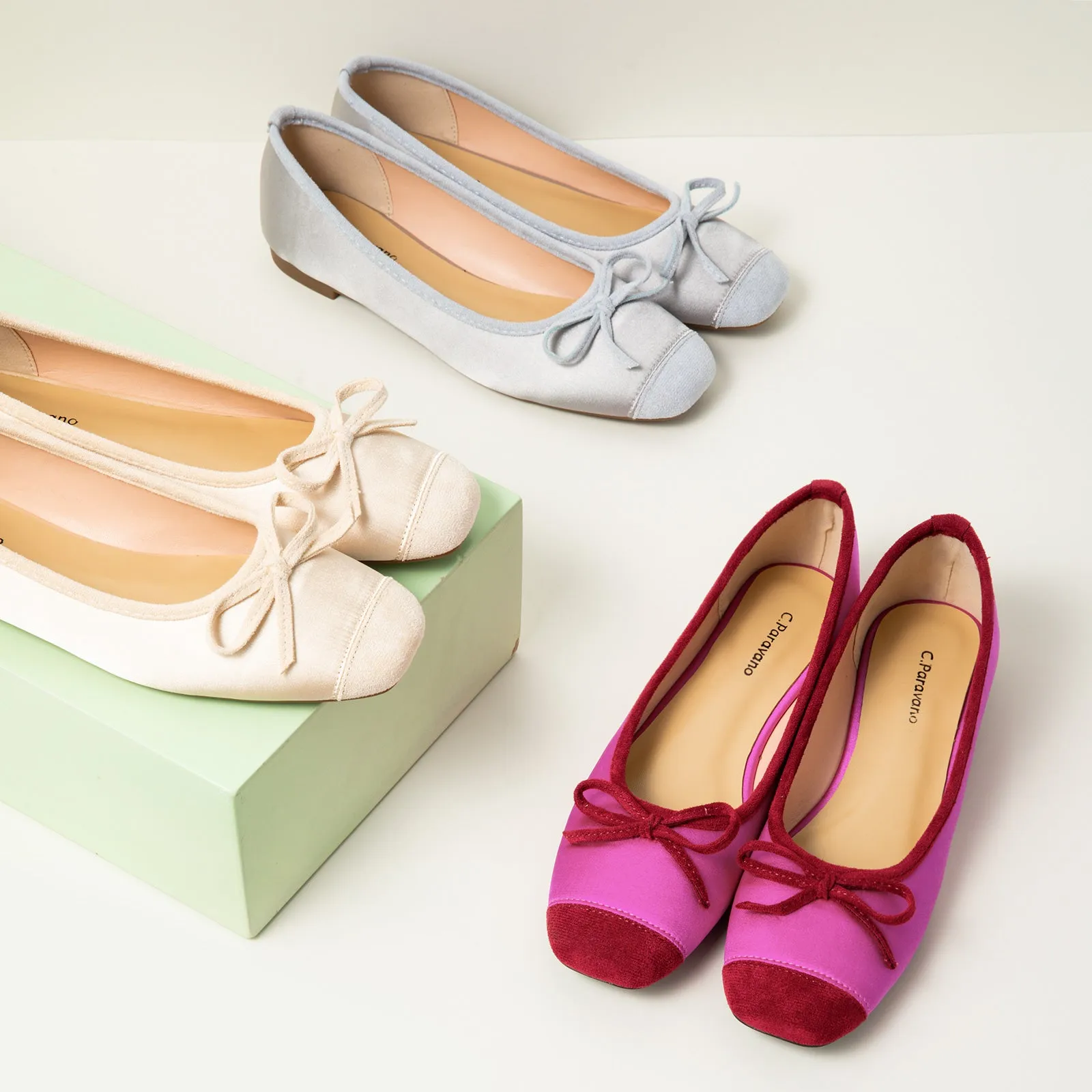Silky Bowknot Ballet Flats