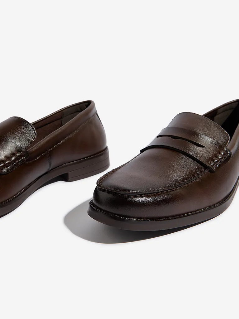 SOLEPLAY Dark Brown Formal Penny Loafers