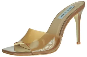 Steve Madden Signal Transparent Tan Fashion Dress Womens Open Toe Heeled Sandals