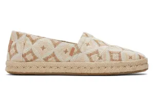 TOMS Womens Alpargata Rope Natural Geometric Espadrille - Natural