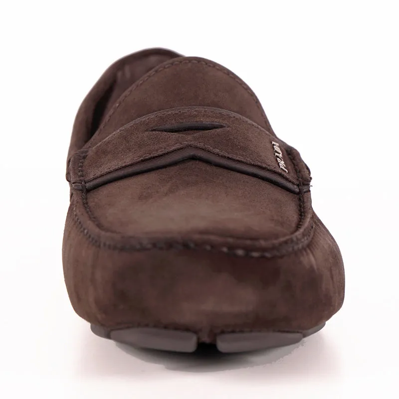 UK 7.5 US 8.5 NEW $670 PRADA Men's Brown Suede Moccasins Casual DRIVER LOAFERS