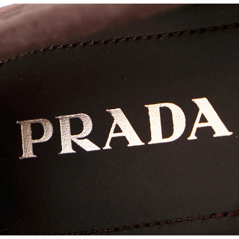 UK 7.5 US 8.5 NEW $670 PRADA Men's Brown Suede Moccasins Casual DRIVER LOAFERS