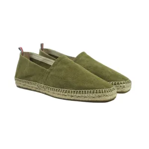 Washed army green espadrilles with natural sole