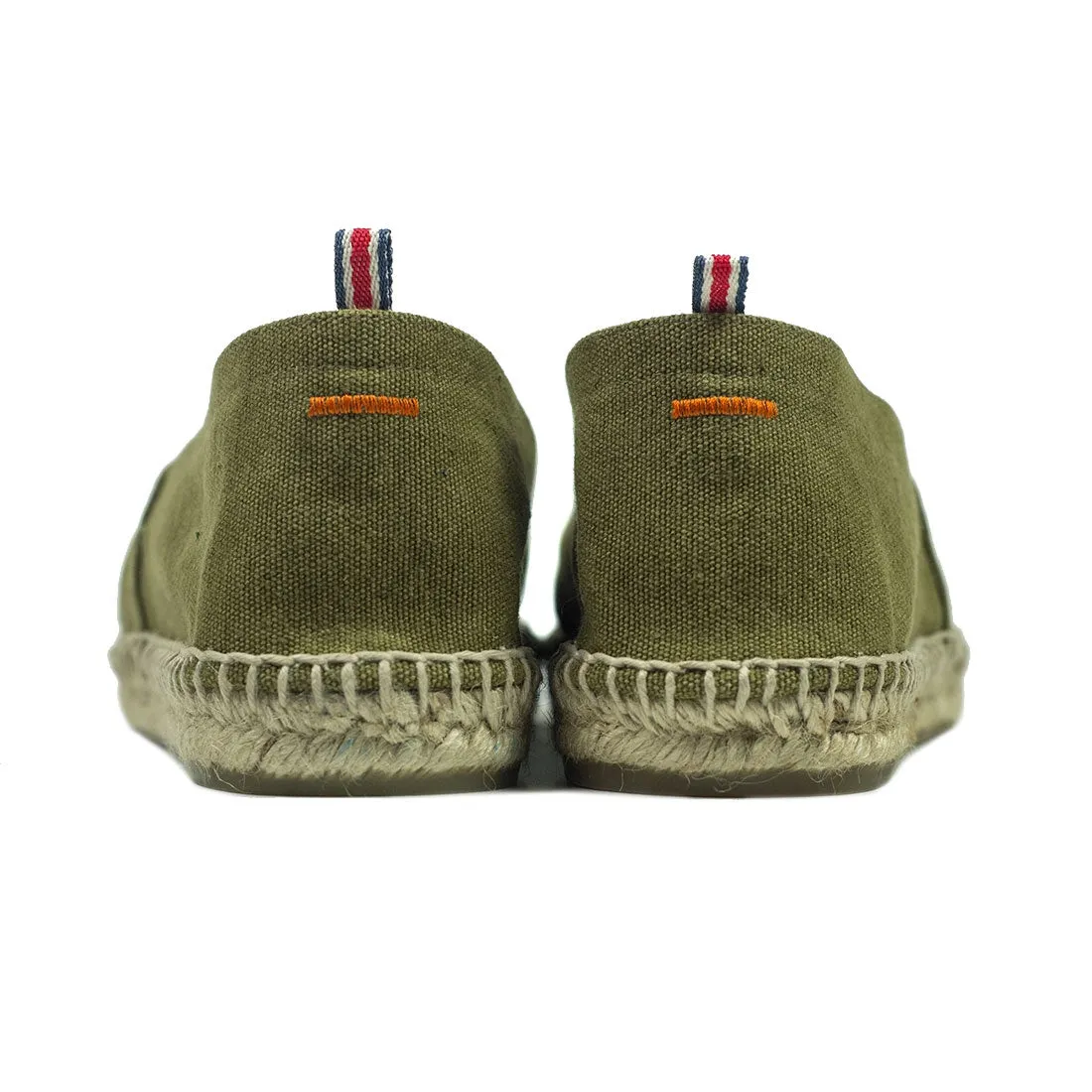 Washed army green espadrilles with natural sole
