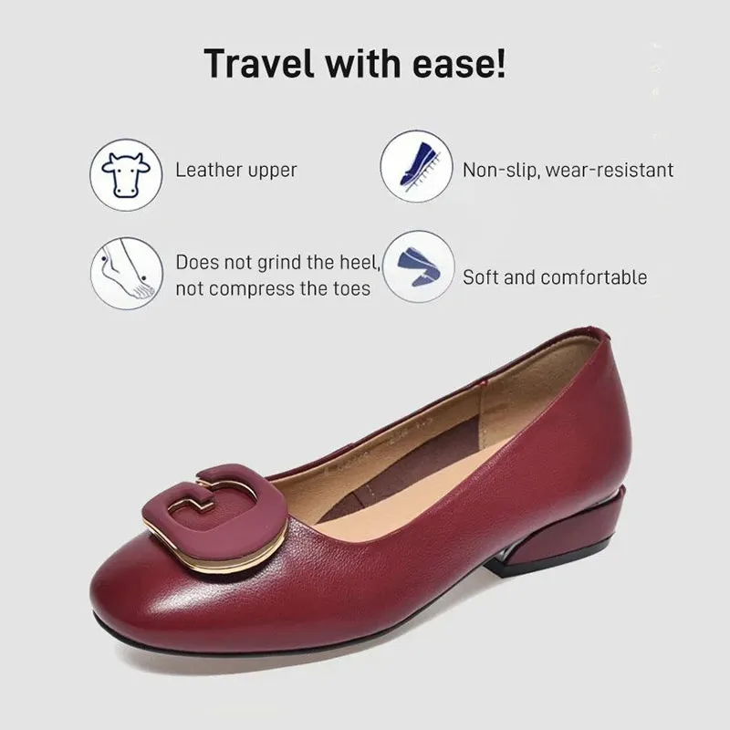 Women’s Leather Slip-on Loafers（50% OFF）