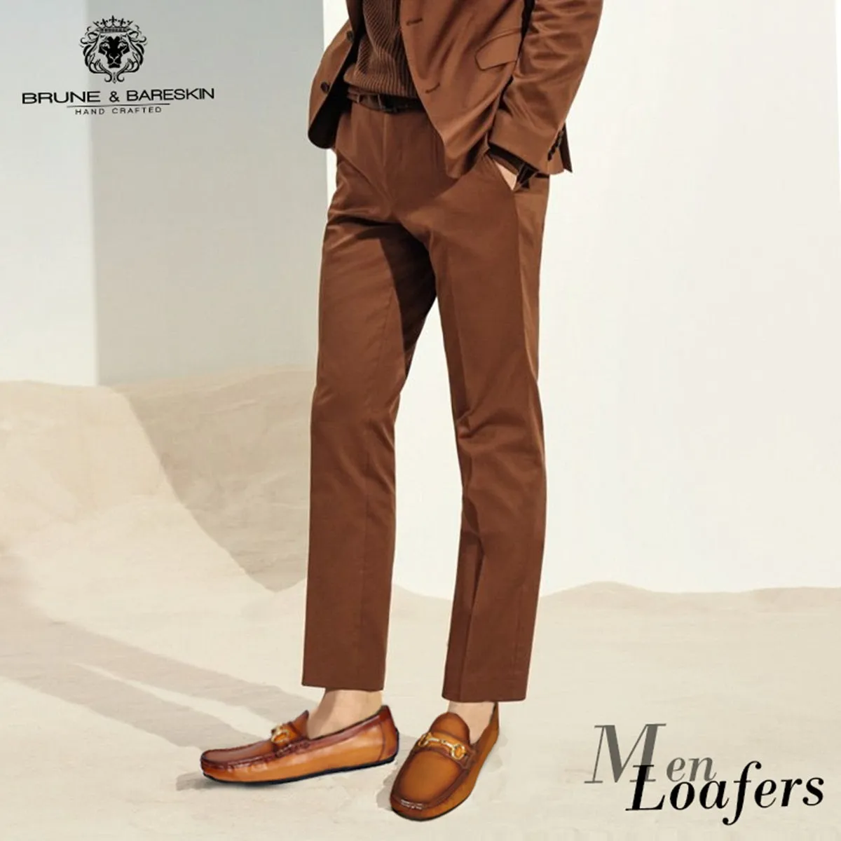 Yellowish Leather Driver Loafer With Horse-bit Buckle