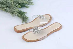 ZARA EMBELLISHED FLAT - BEIGE