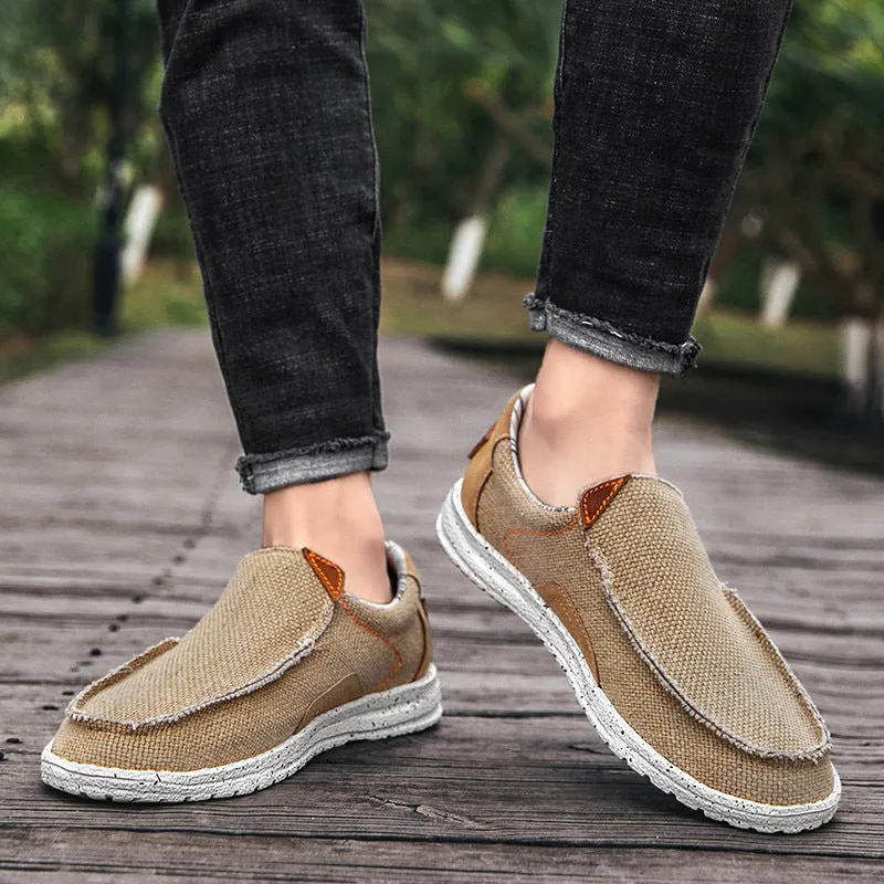 Zedmax Hemp Men's Slip-on Canvas Loafers